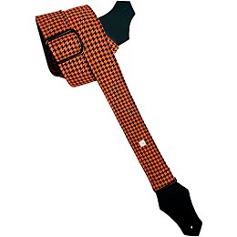 Get'm Get'm Fly Hounds Tooth Guitar Strap Orange 2 in.