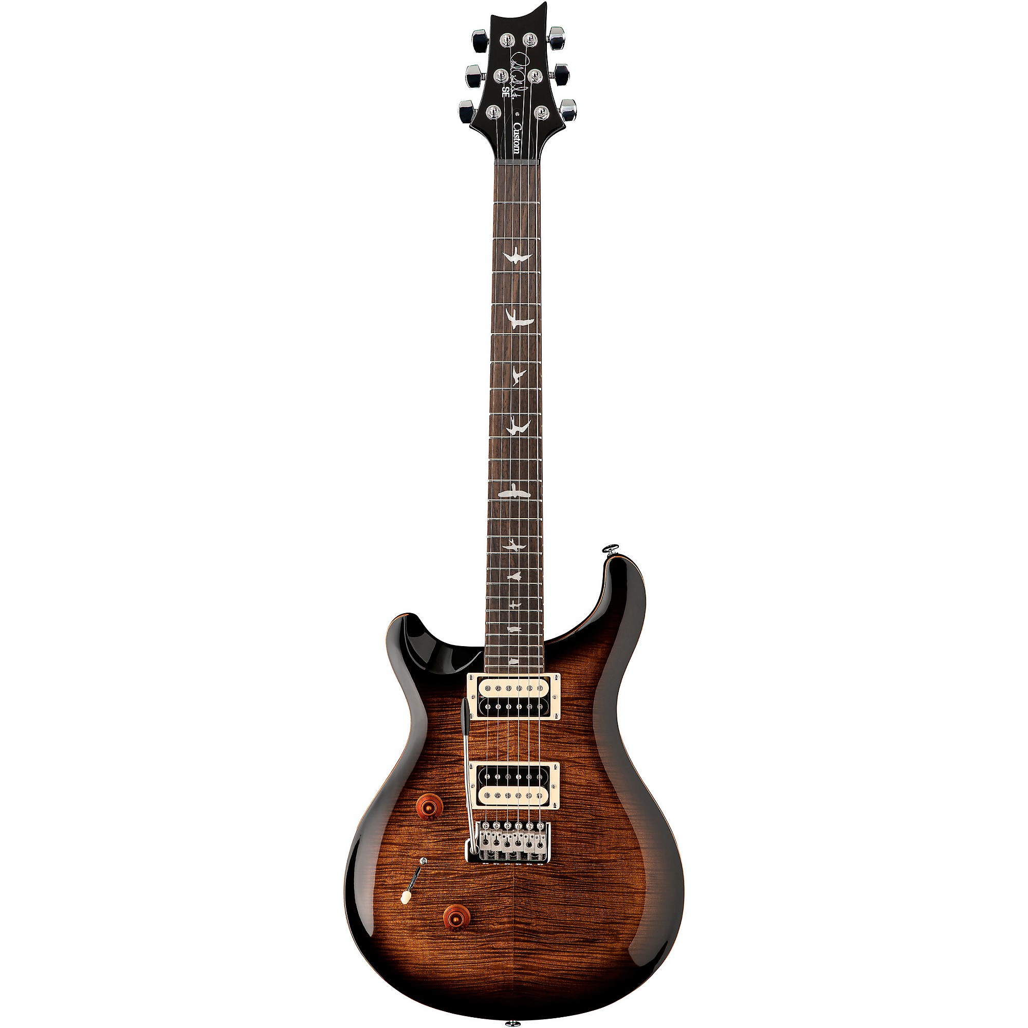 PRS SE Custom 24 Left-Handed Electric Guitar Black Gold Sunburst
