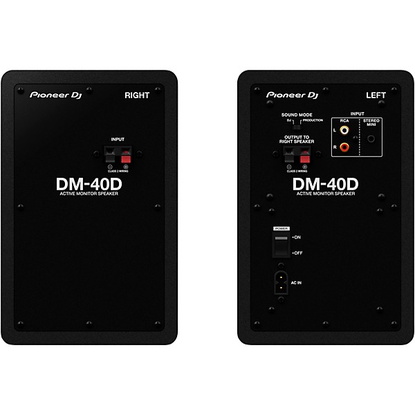 Pioneer DJ DM-40D - 4-inch Desktop Monitor System Black