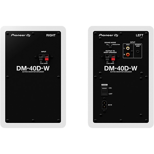 Pioneer DJ DM-40D - 4-inch Desktop Monitor System White