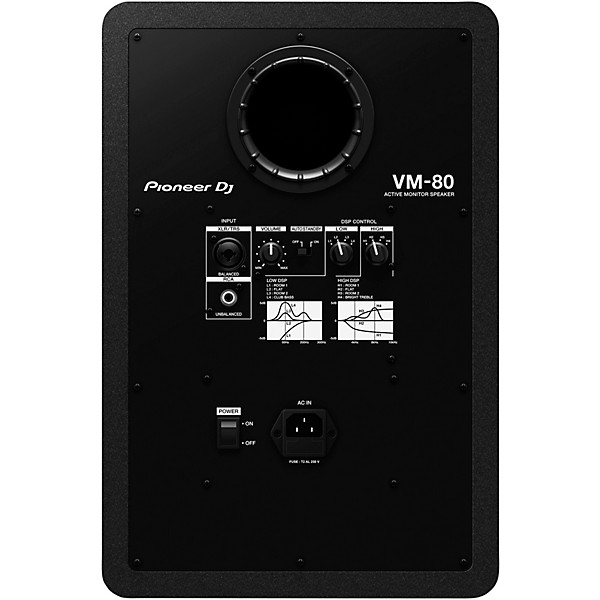 Pioneer DJ VM-80 8" Active Monitor Speaker, Black (Each)