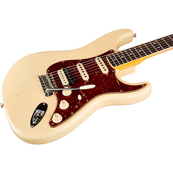 Fender Custom Shop Limited-Edition '67 Stratocaster HSS Journeyman Relic Electric Guitar Aged Vintage White