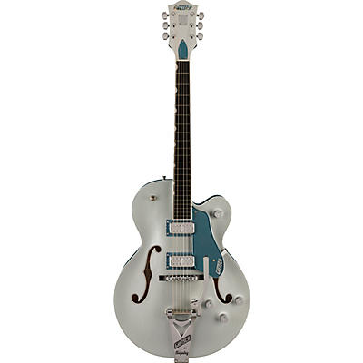 Gretsch Guitars G6118t-140 Ltd 140Th Anniversary Electric Guitar With Bigsby Two-Tone Pure Platinum/Stone Platinum for sale