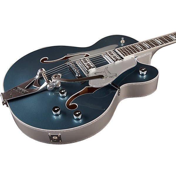 Gretsch Guitars G6136T LTD 140th Falcon Hollowbody Electric Guitar With Bigsby Two-Tone Stone Platinum/Pure Platinum