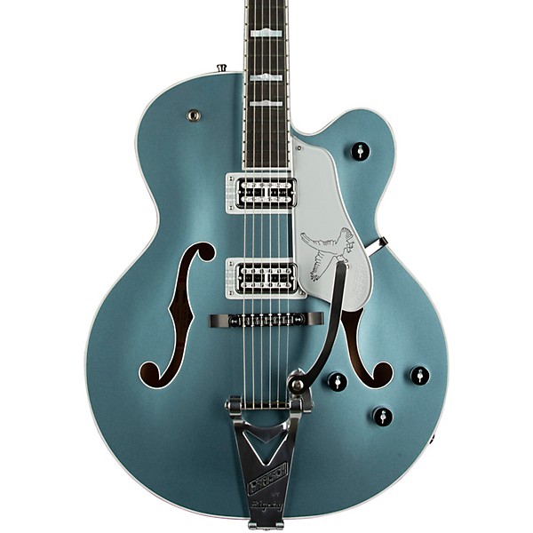 Gretsch Guitars G6136T LTD 140th Falcon Hollowbody Electric Guitar With Bigsby Two-Tone Stone Platinum/Pure Platinum