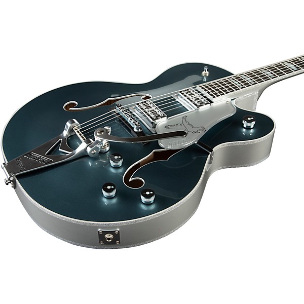 Gretsch Guitars G6136T LTD 140th Falcon Hollowbody Electric Guitar With Bigsby Two-Tone Stone Platinum/Pure Platinum