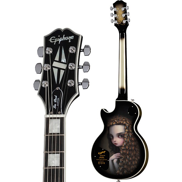 Epiphone Adam Jones Les Paul Custom Art Collection Mark Rydens Veil of Bees Electric Guitar Antique Silverburst