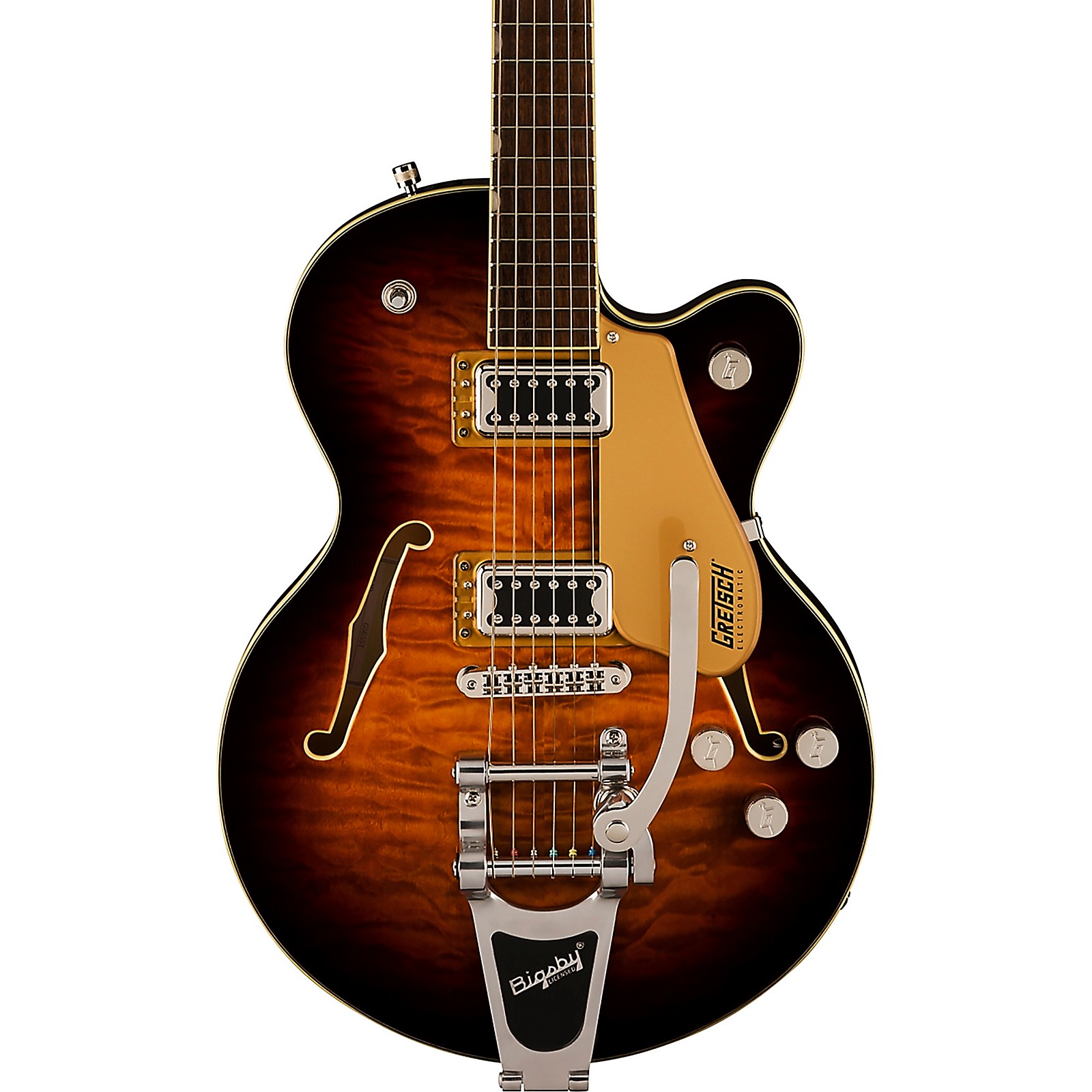 Gretsch Guitars G5655T-QM Electromatic Center Block Jr. Single-Cut Quilted  Maple With Bigsby Electric Guitar Sweet Tea