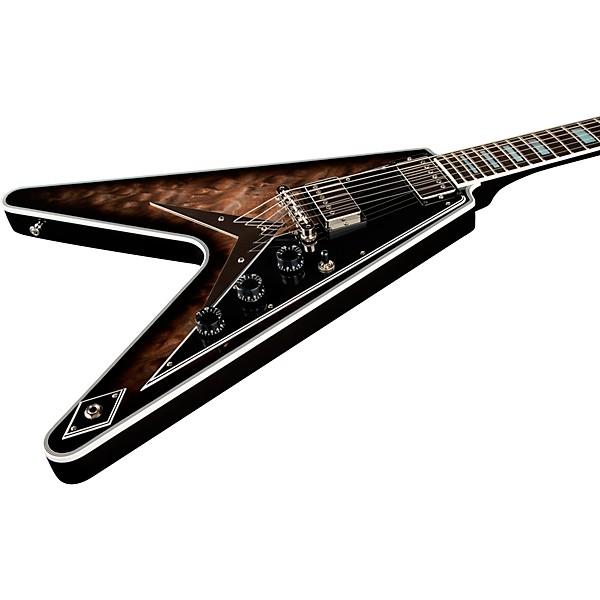 Gibson Custom M2M Flying V Custom Quilt Top Gloss Electric Guitar Cobra Burst