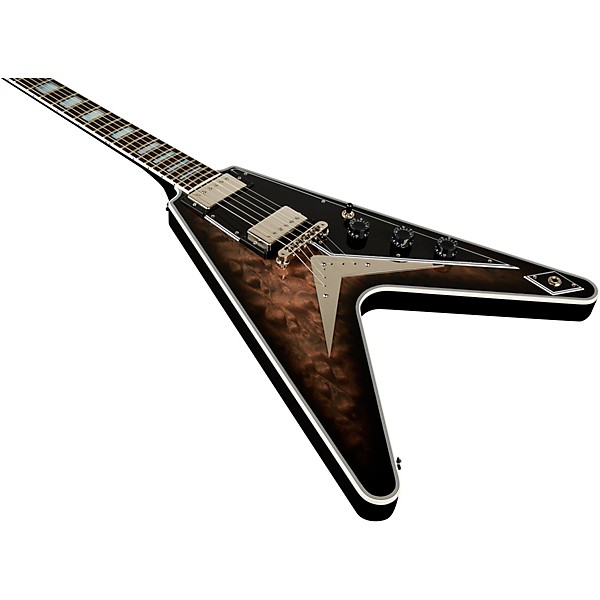 Gibson Custom M2M Flying V Custom Quilt Top Gloss Electric Guitar Cobra Burst