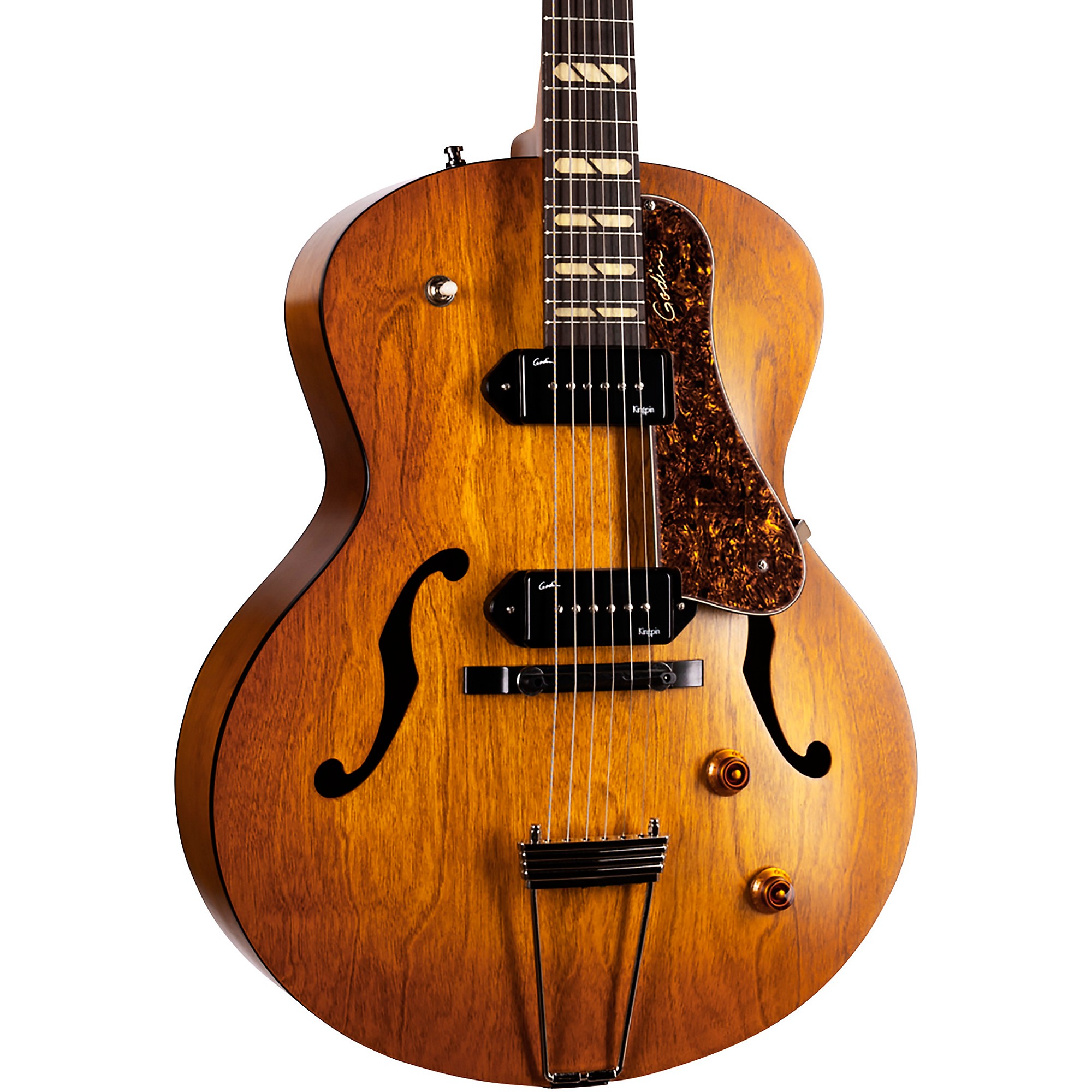 Godin 5th Avenue Jumbo P90 Hollowbody Electric Guitar Harvest Gold