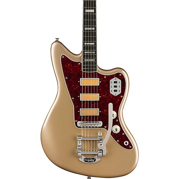 Fender Gold Foil Jazzmaster Electric Guitar Shoreline Gold
