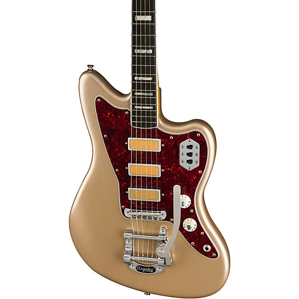 Fender Gold Foil Jazzmaster Electric Guitar Shoreline Gold