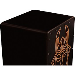 Sawtooth Harmony Series Hand-Stained Spirit Design Satin Black Compact-Size Cajon