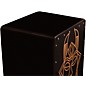 Sawtooth Harmony Series Hand-Stained Spirit Design Satin Black Compact-Size Cajon