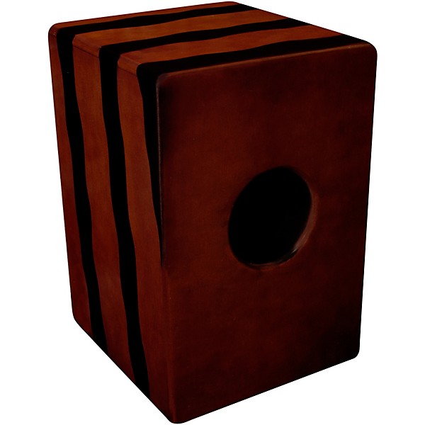 Open Box Sawtooth Harmony Series Hand-Stained Elephant Design Travel-Size Cajon Level 1