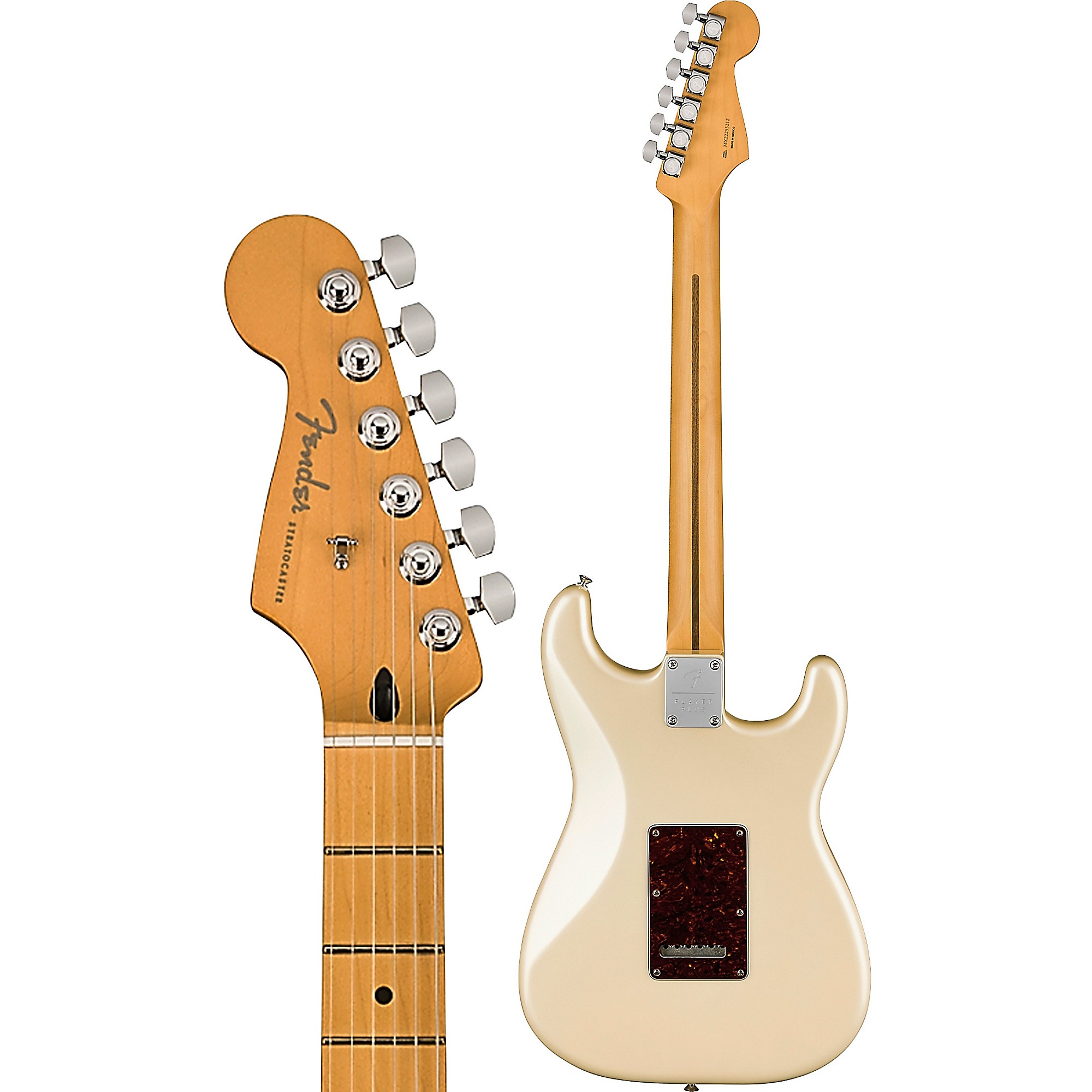 Player Plus Stratocaster LH (MEX, MN) - olympic pearl Guitare électrique  gaucher Fender