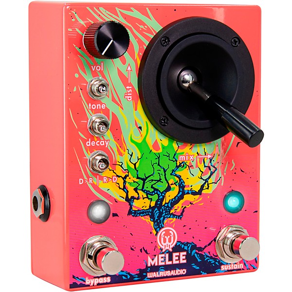 Walrus Audio Melee: Wall of Noise Reverb and Distortion Effects Pedal Pink
