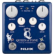 Nux Ndo-6 Queen Of Tone Dual Overdrive Effects Pedal Blue for sale