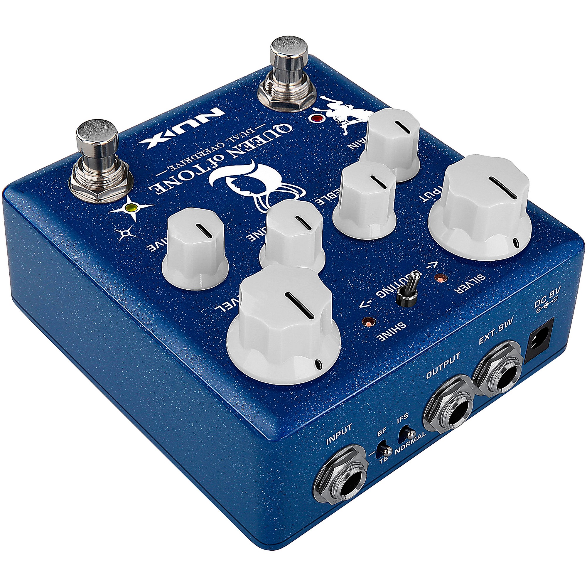 NUX NDO-6 Queen of Tone Dual Overdrive Effects Pedal Blue | Guitar