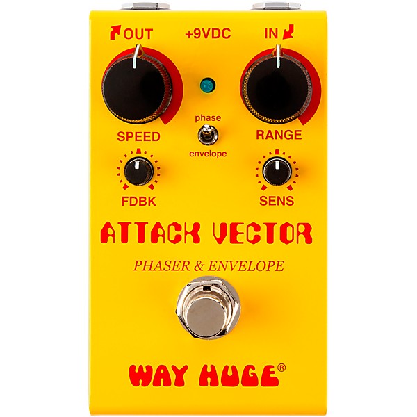 Way Huge Electronics Attack Vector Phaser & Envelope Effects Pedal Yellow