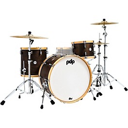 PDP by DW Concept Classic 3-Piece Shell Pack with 24 in. Bass Drum and Natural Hoops Walnut
