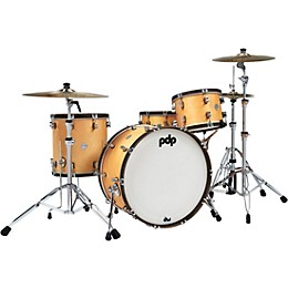 PDP by DW Concept Classic 3-Piece Shell Pack with 24 in. Bass Drum and Walnut Hoops Natural