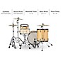 PDP by DW Concept Classic 3-Piece Shell Pack with 24 in. Bass Drum and Walnut Hoops Natural