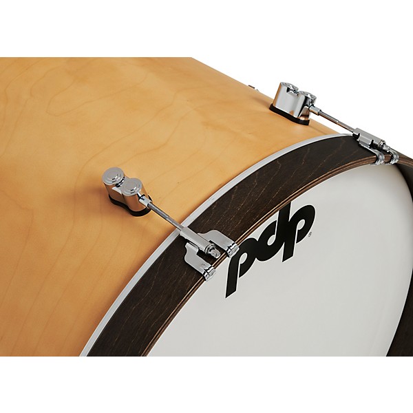 PDP by DW Concept Classic 3-Piece Shell Pack with 24 in. Bass Drum and Walnut Hoops Natural