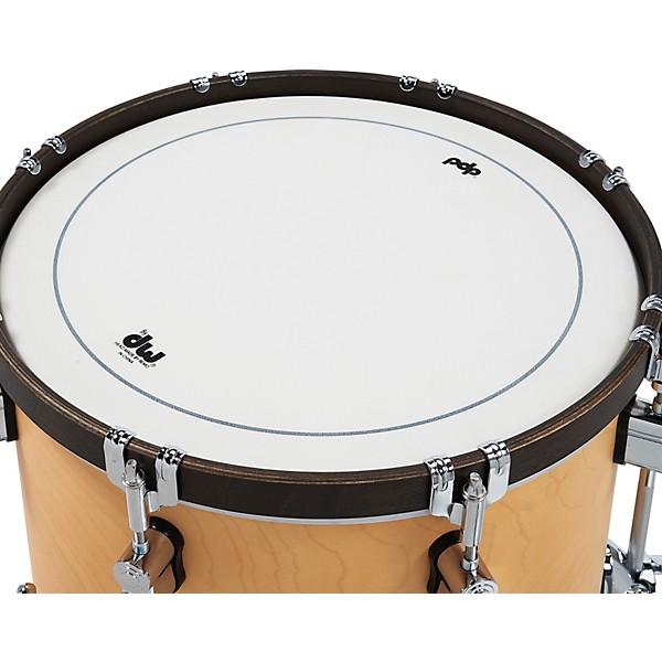 PDP by DW Concept Classic 3-Piece Shell Pack with 24 in. Bass Drum and Walnut Hoops Natural