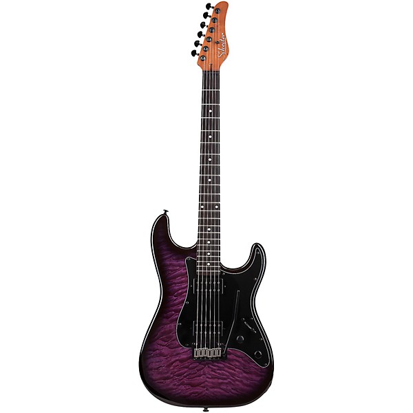 Schecter Guitar Research Traditional Pro Electric Guitar Transparent Purple Burst