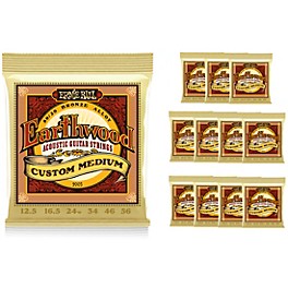 Ernie Ball Earthwood 80/20 Custom Medium Acoustic Strings 12 Pack