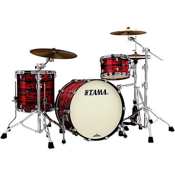 TAMA Starclassic Maple 3-Piece Shell Pack With Black Nickel Shell Hardware and 22" Bass Drum Red Oyster
