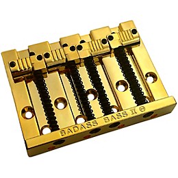 Leo Quan Badass II 4-String Bass Bridge, Grooved Saddles Gold