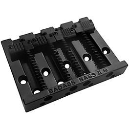 Leo Quan Badass II 4-String Bass Bridge, Grooved Saddles Ch... Leo Quan Badass II 4-String Bass Bridge, Grooved Saddles Black