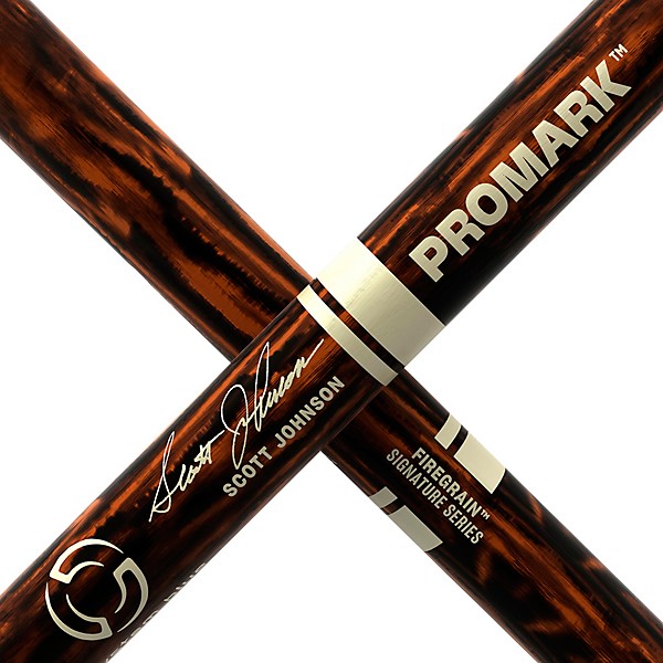 Promark Scott Johnson FireGrain Signature Drum Sticks