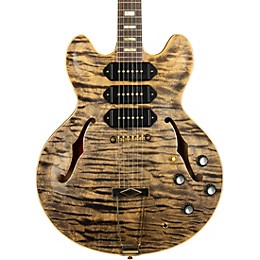 Gibson Custom M2M 1964 ES-335 Figured P-90 VOS Semi-Hollow Electric Guitar Transparent Ebony