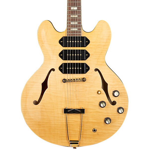 Gibson Custom M2M 1964 ES-335 Figured P-90 VOS Semi-Hollow Electric Guitar Antique Natural