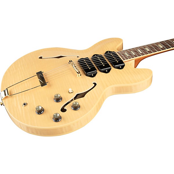 Gibson Custom M2M 1964 ES-335 Figured P-90 VOS Semi-Hollow Electric Guitar Antique Natural