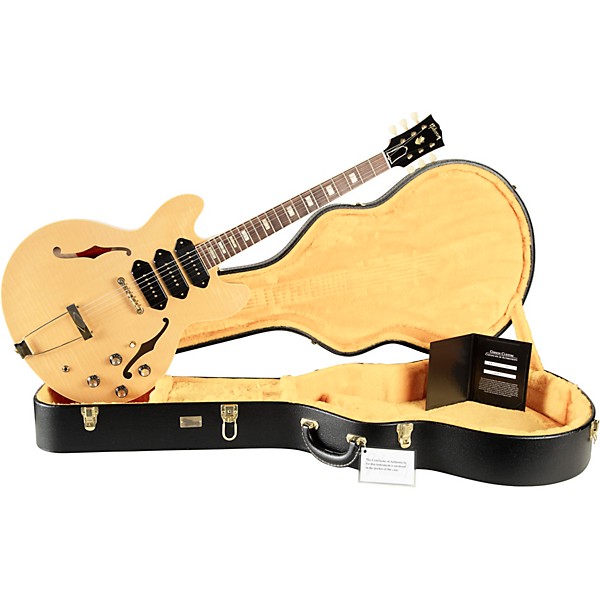 Gibson Custom M2M 1964 ES-335 Figured P-90 VOS Semi-Hollow Electric Guitar Antique Natural