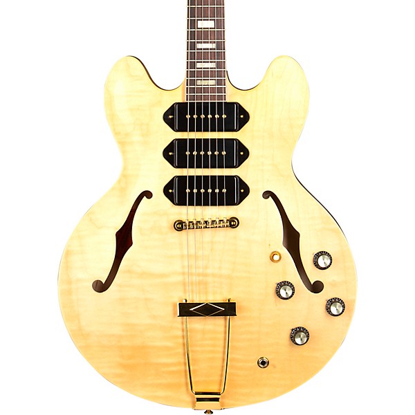 Gibson Custom M2M 1964 ES-335 Figured P-90 VOS Semi-Hollow Electric Guitar Antique Natural