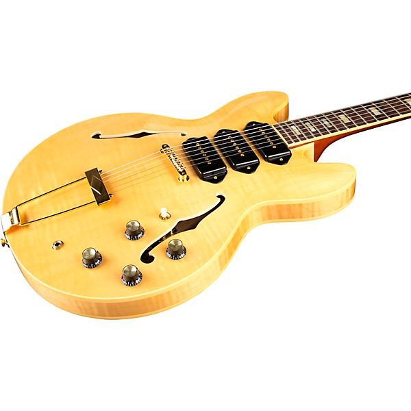 Gibson Custom M2M 1964 ES-335 Figured P-90 VOS Semi-Hollow Electric Guitar Antique Natural