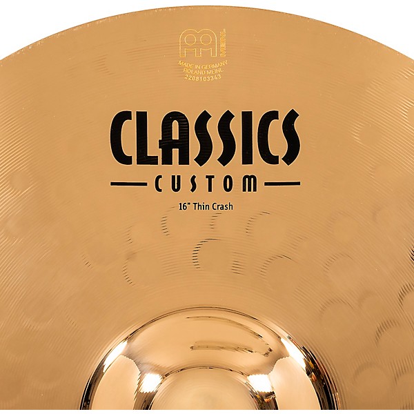 MEINL Classics Custom Thin Crash Brilliant Cymbal 16 in.