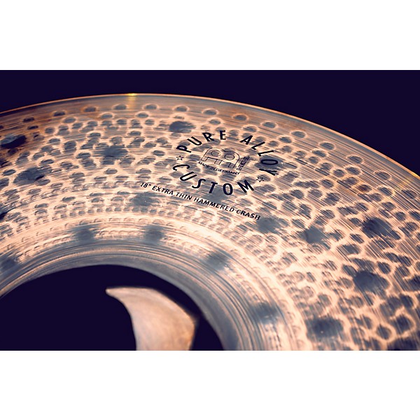 MEINL Pure Alloy Custom Extra Thin Hammered Crash Cymbal 18 in.