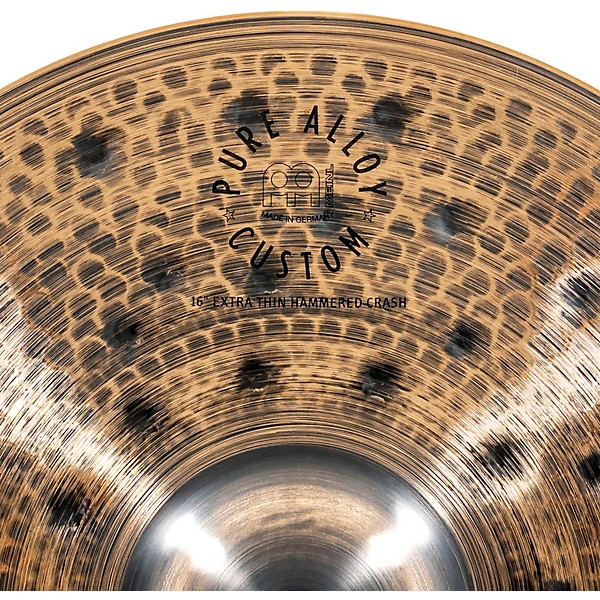 MEINL Pure Alloy Custom Extra Thin Hammered Crash Cymbal 16 in.