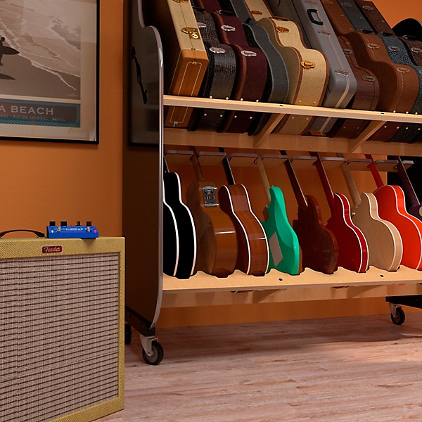 A&S Crafted Products The Session-Pro Double-Stack Mobile Guitar & Case Rack