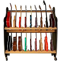 A&S Crafted Products The Session-Pro Double-Stack Mobile Guitar Rack