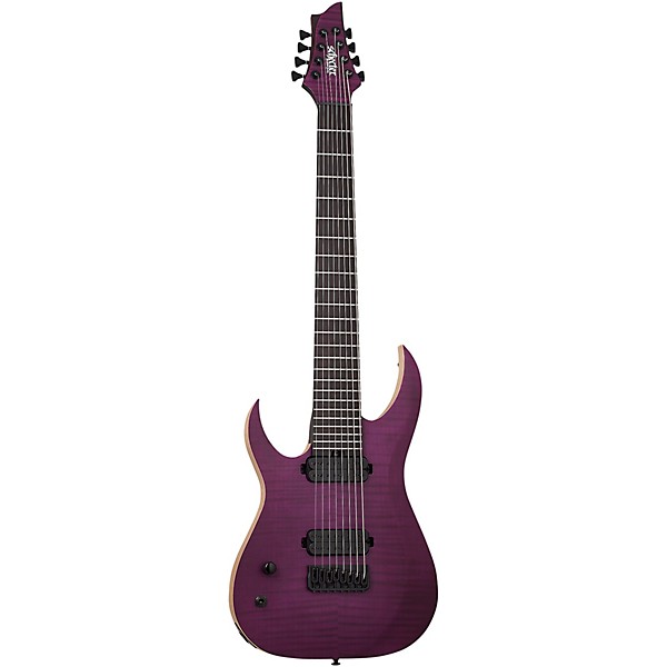Schecter Guitar Research John Browne Tao-8 Left-Handed Electric Guitar Satin Trans Purple