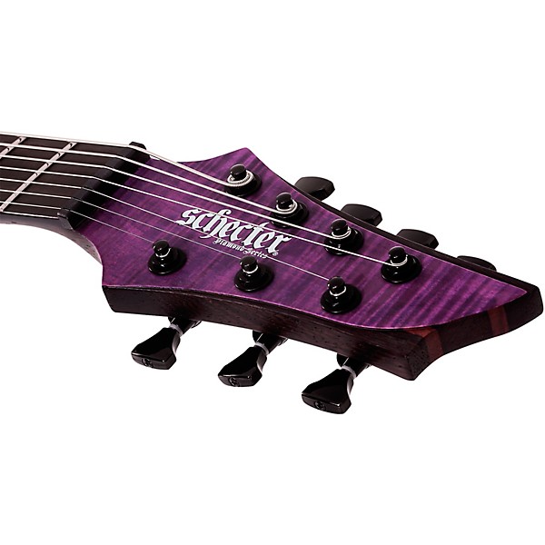 Schecter Guitar Research John Browne Tao-7 Electric Guitar Satin Trans Purple