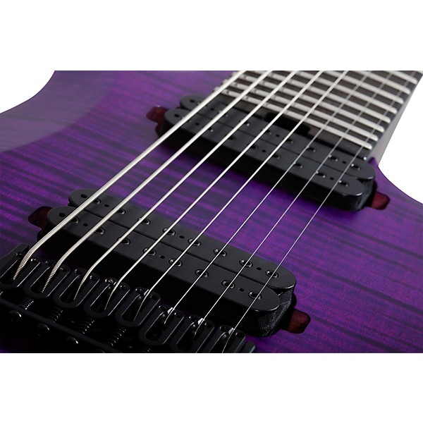 Schecter Guitar Research John Browne Tao-8 Electric Guitar Satin Trans Purple